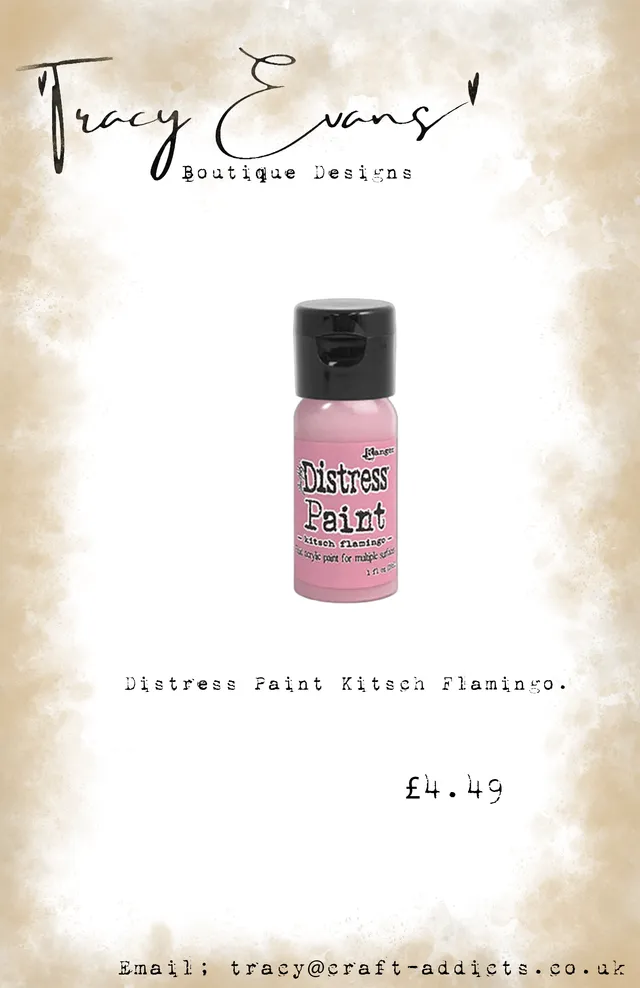 Tim Holtz Distress Paint DI122 Kitsch Flamingo hobbymaling rosa