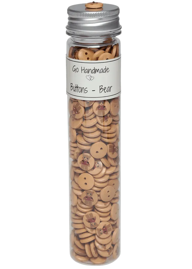 Go Handmade Teddy knapper 13 mm rød 310 stk
