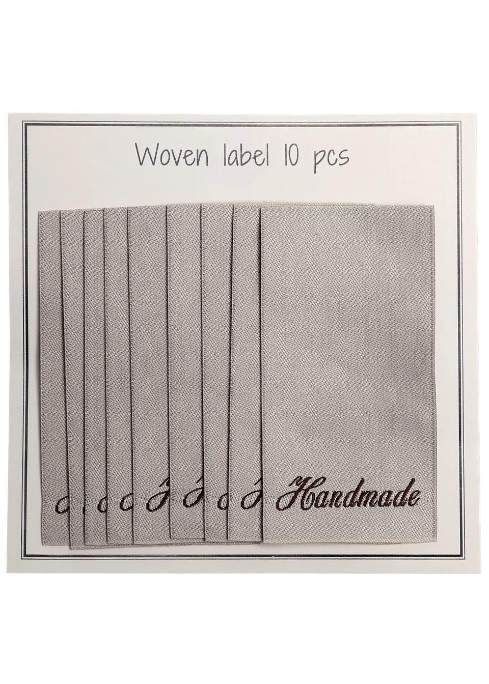 Go Handmade vevde merkelapper beige 10-pk 60x32 mm