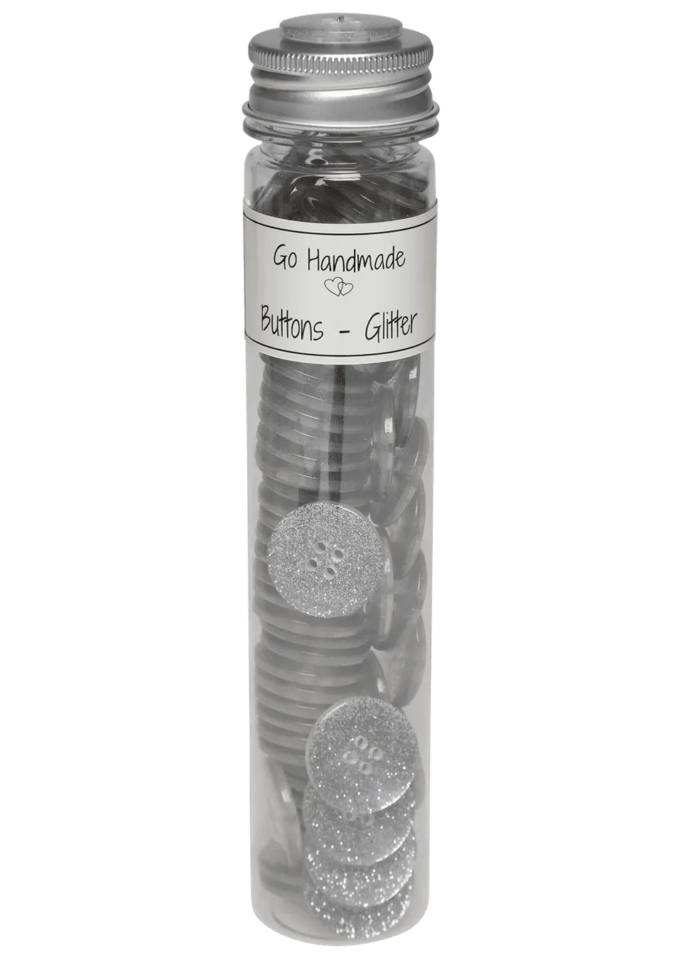 Go Handmade Glitter Deluxe paljetter 25 mm sølv