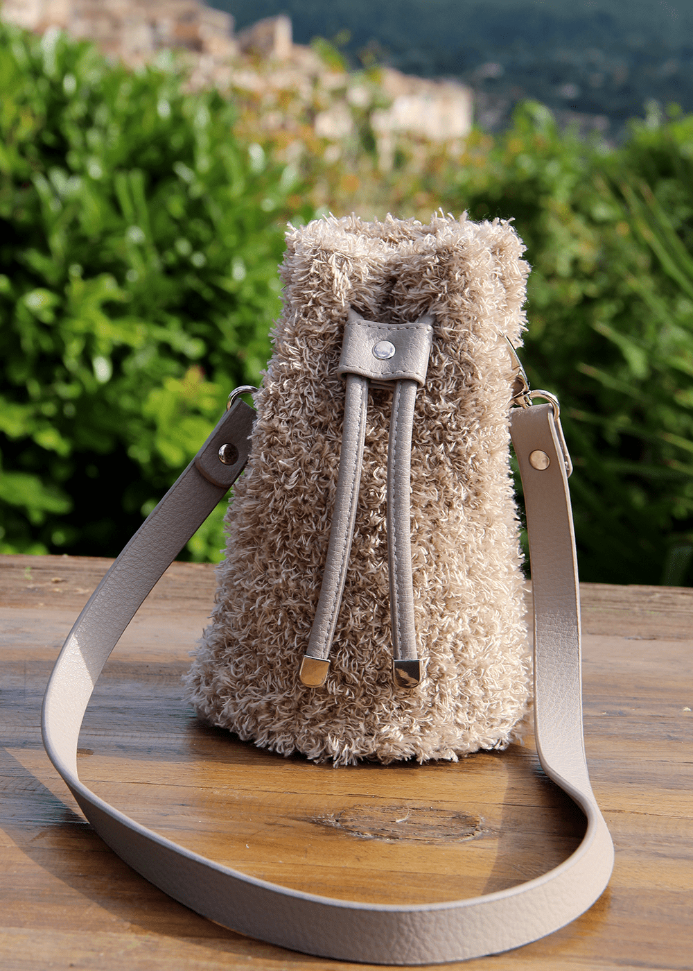 Go Handmade Bag strap veskehank 45 cm brun PU-skinn
