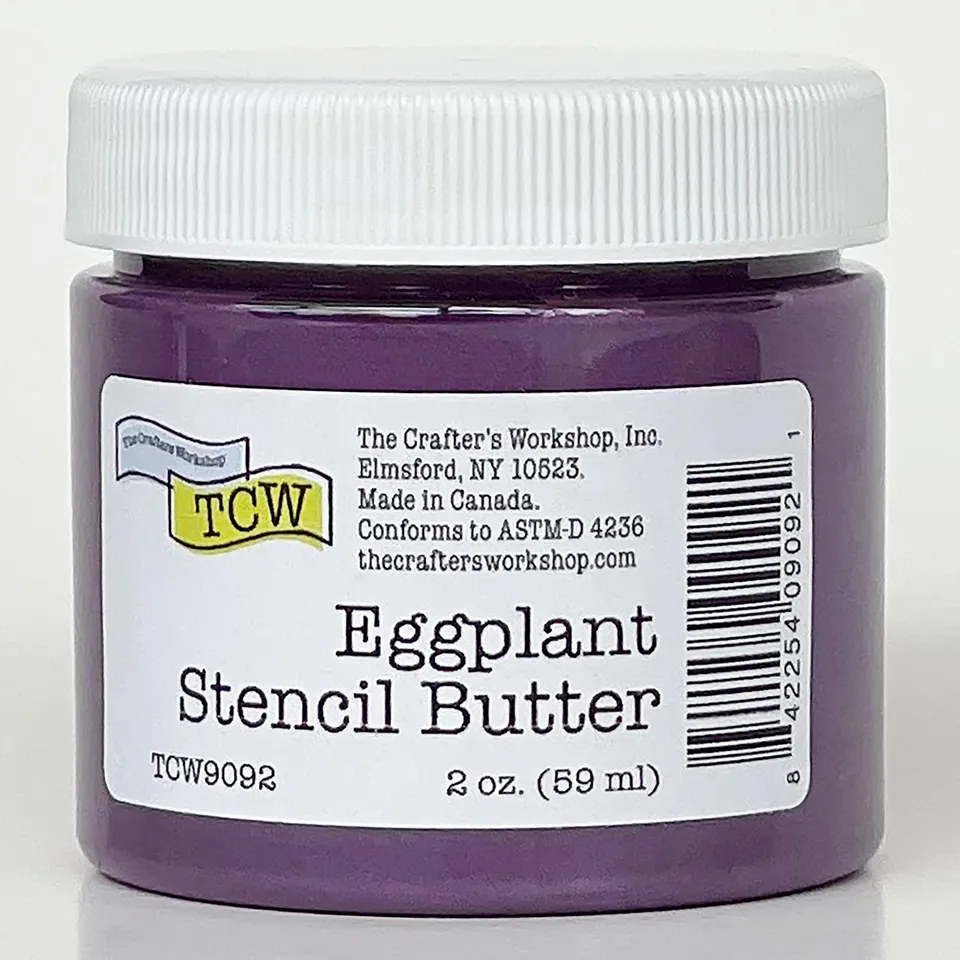 The Crafters Workshop Stencil Butter stencilpasta eggplant 2oz lilla
