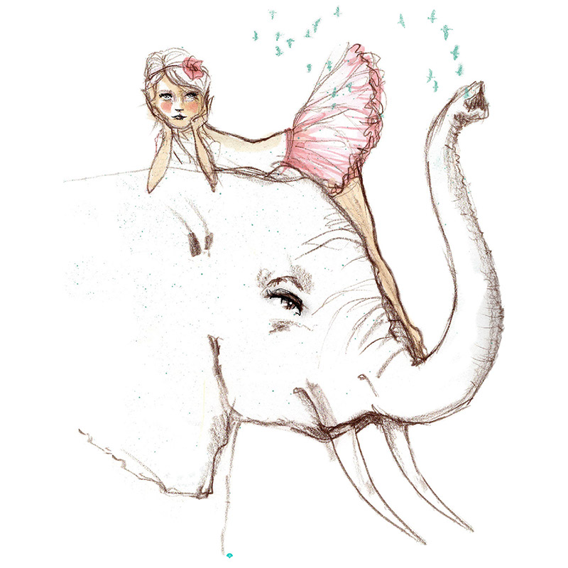 Jane Davenport Elephant Dreaming wallsticker flyttbar