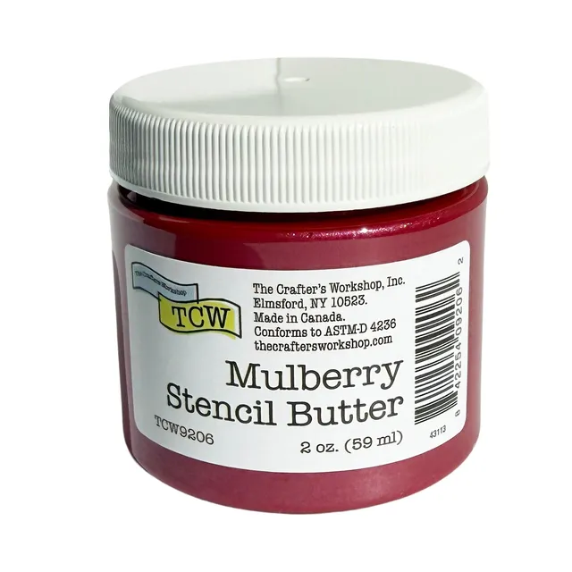 The Crafters Workshop Stencil Butter TCW9206 Mulberry 2oz skimrende