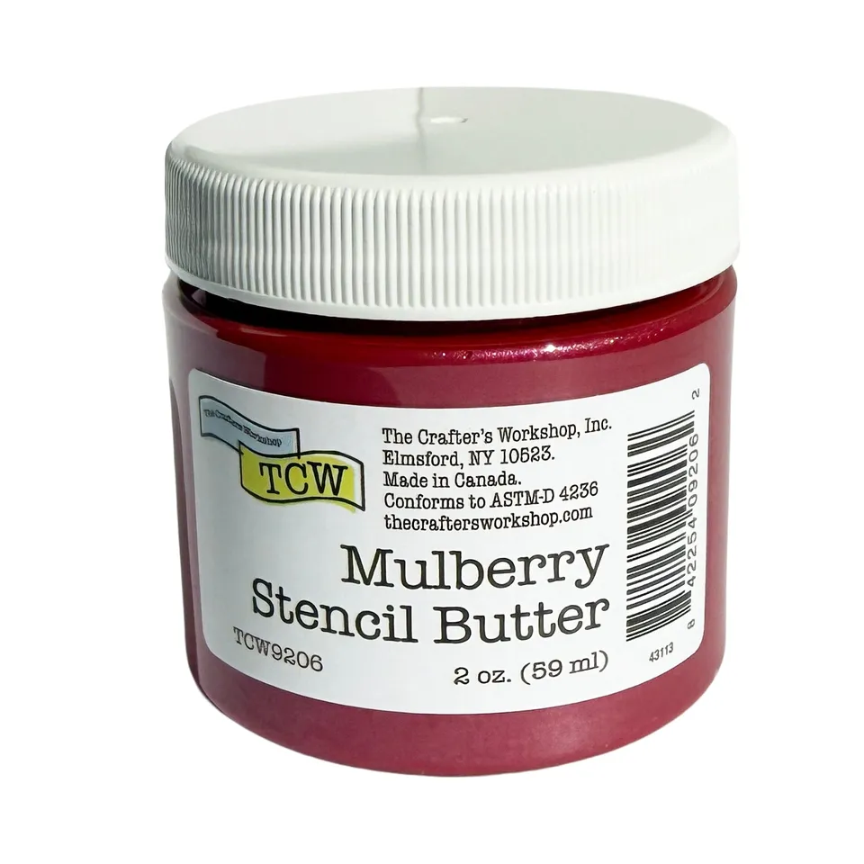 The Crafters Workshop Stencil Butter TCW9206 Mulberry 2oz skimrende