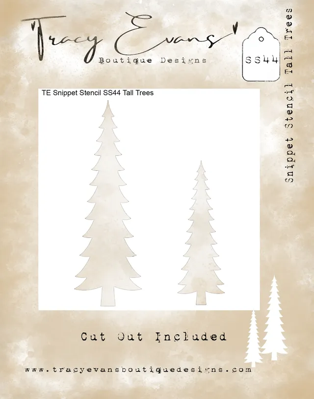 Tracy Evans Design Snippet SS044 Tall Trees sjablong 10x10