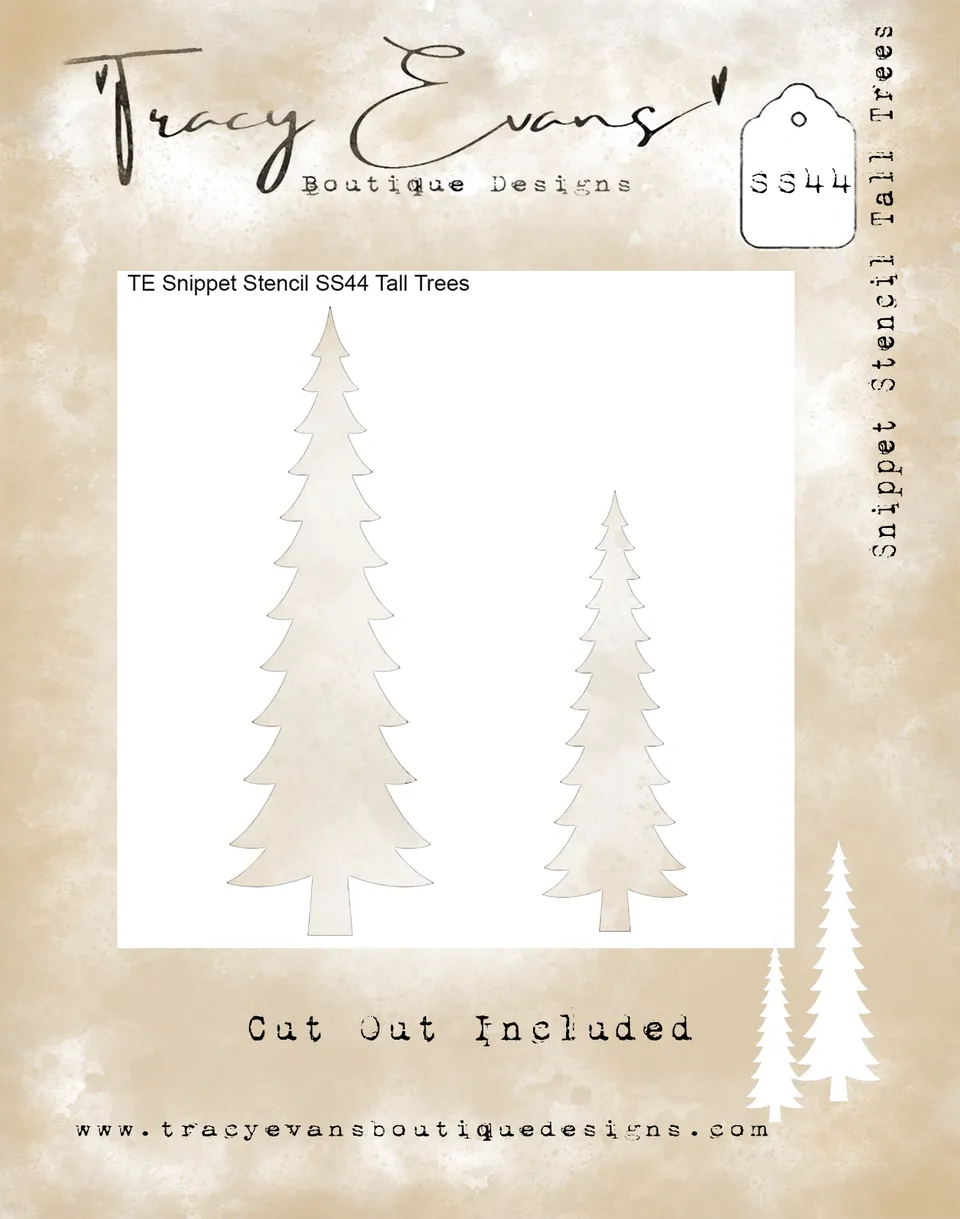 Tracy Evans Design Snippet SS044 Tall Trees sjablong 10x10