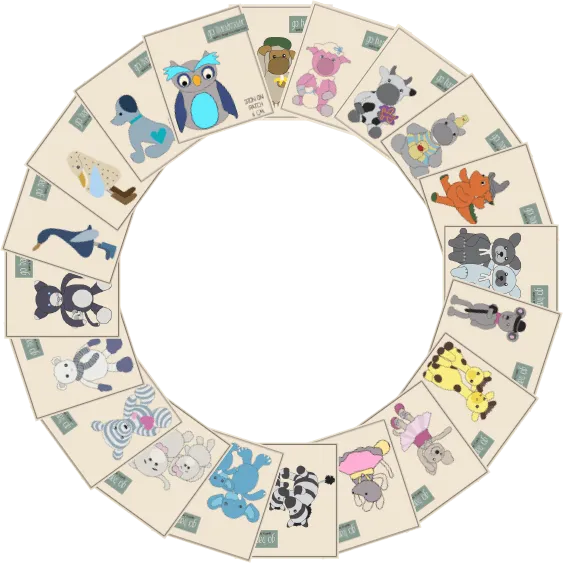 Go Handmade strykemerker 60-pakning 6-7 cm assortert