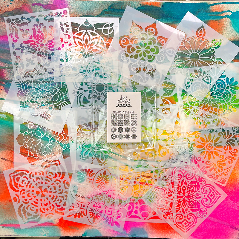 Jane Davenport Mandala Mega Value sjablongsett mandala