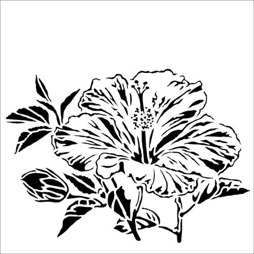 The Crafters Workshop TCW915 Hibiscus sjablong 6x6 blomst