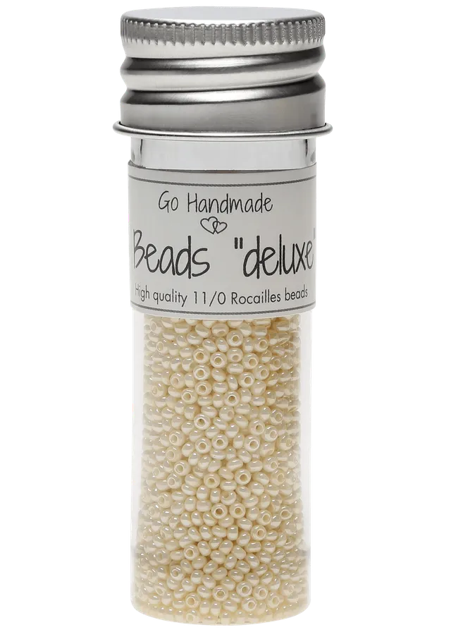 Go Handmade Glass Beads glassperler 30 g kremhvit