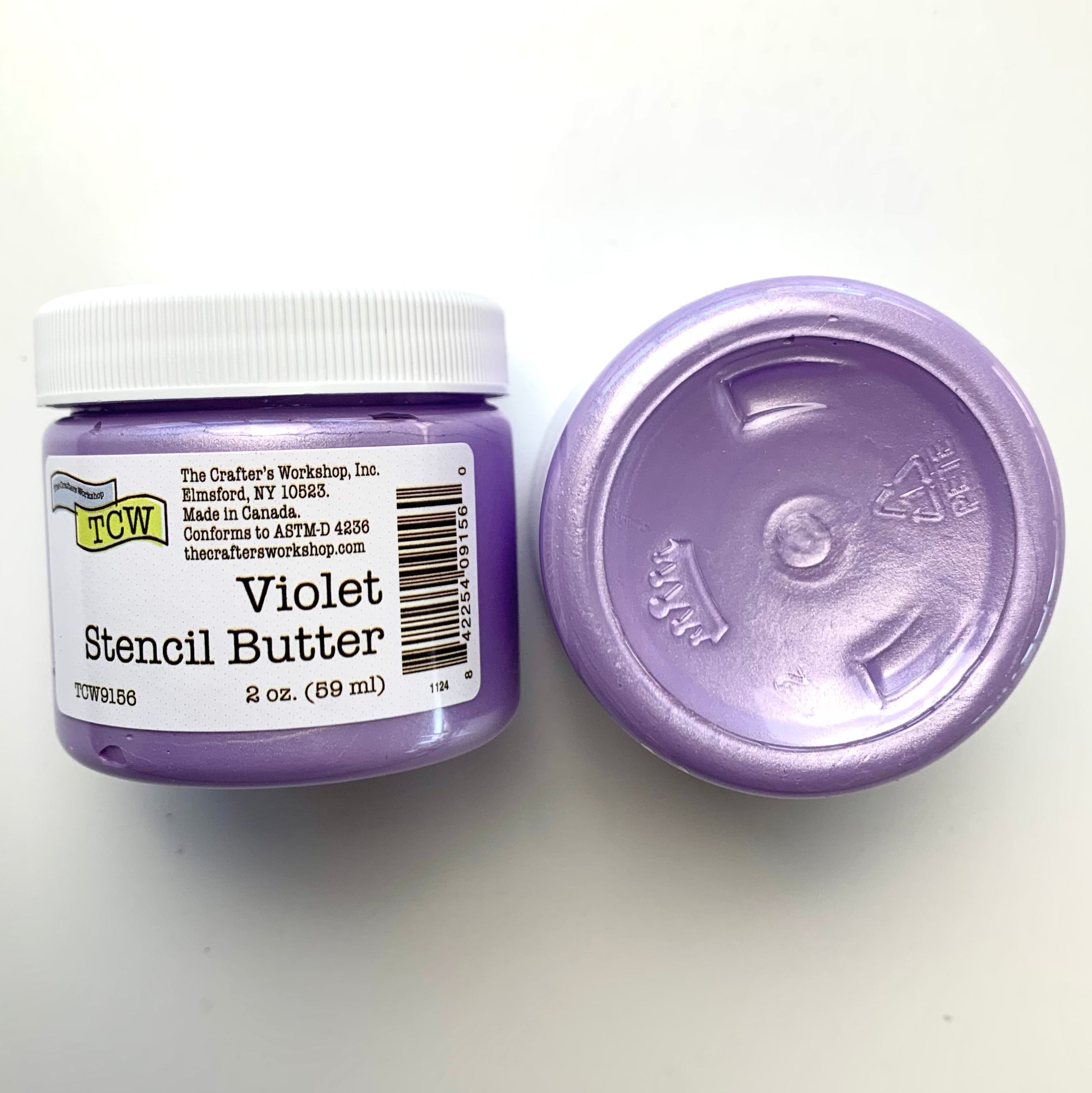 The Crafters Workshop Stencil Butter Violet stencilkrem 2oz shimmer