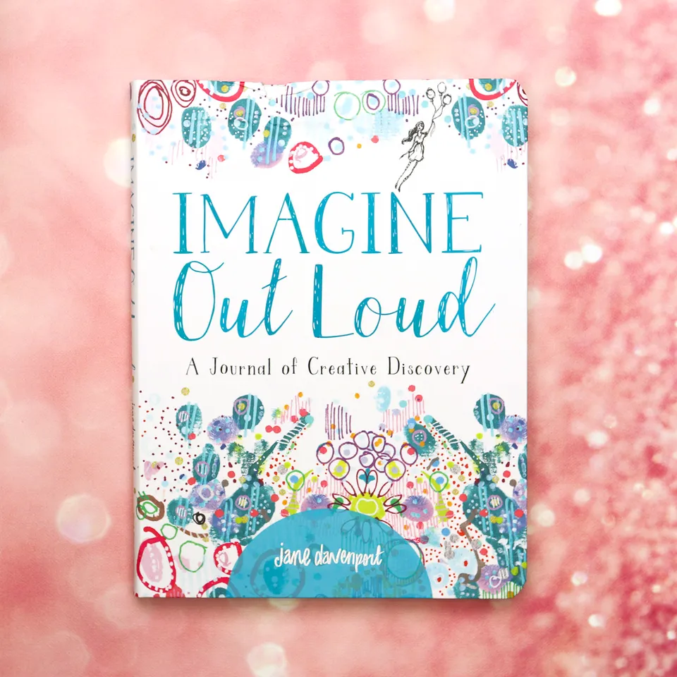 Jane Davenport Imagine Out Loud journal skrivebok med spørsmål