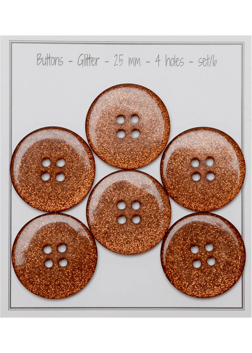 Go Handmade Glitter Deluxe sikkerhetsøyne 25 mm 6 stk