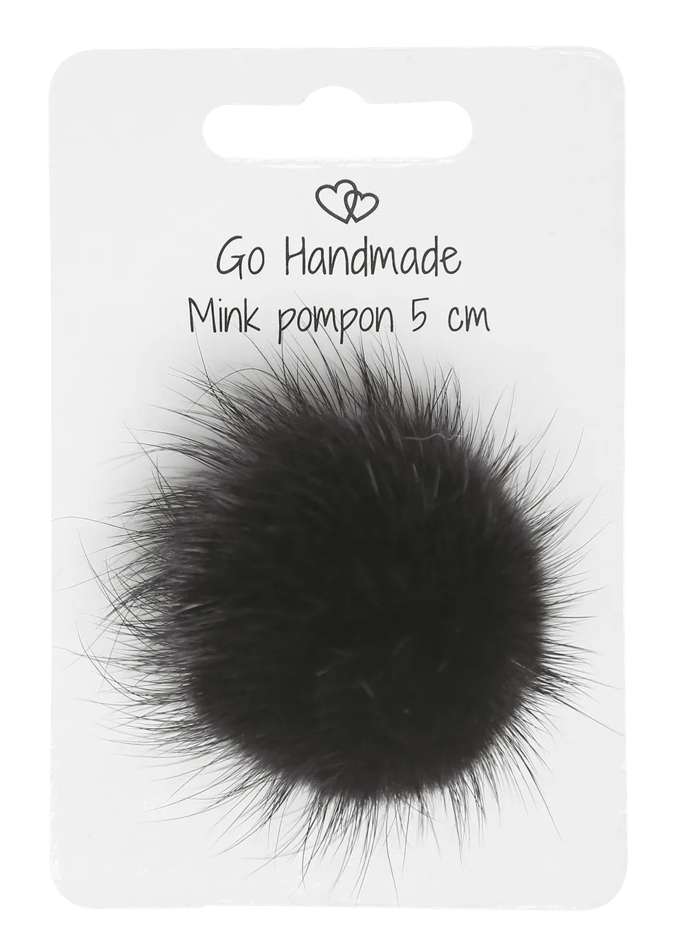 Go Handmade minkdusk 5 cm natursvart