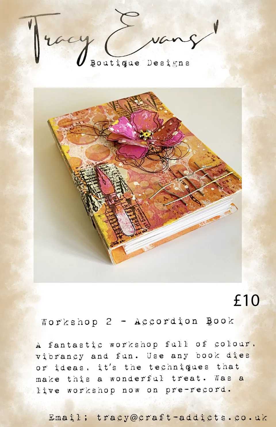 Tracy Evans Design Workshop 002 Accordion Book kurs