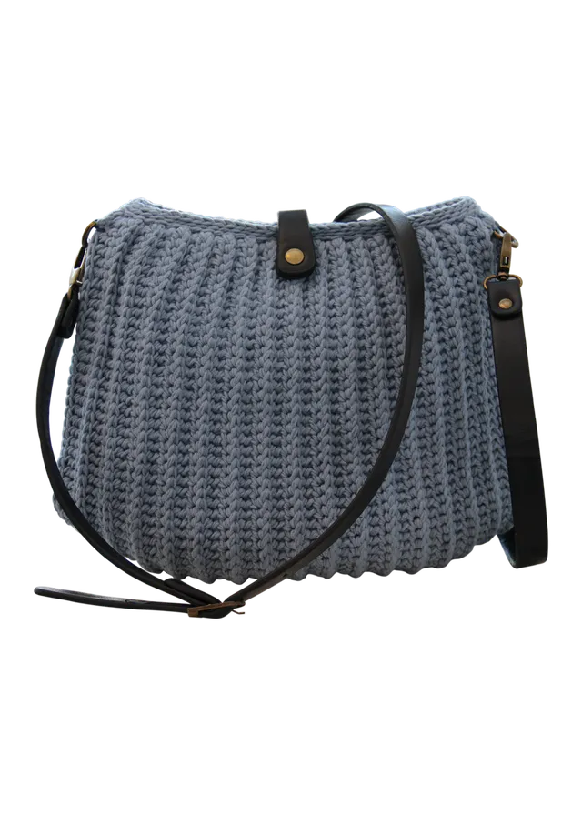 Go Handmade Rib Stitch Big hekleoppskrift veske