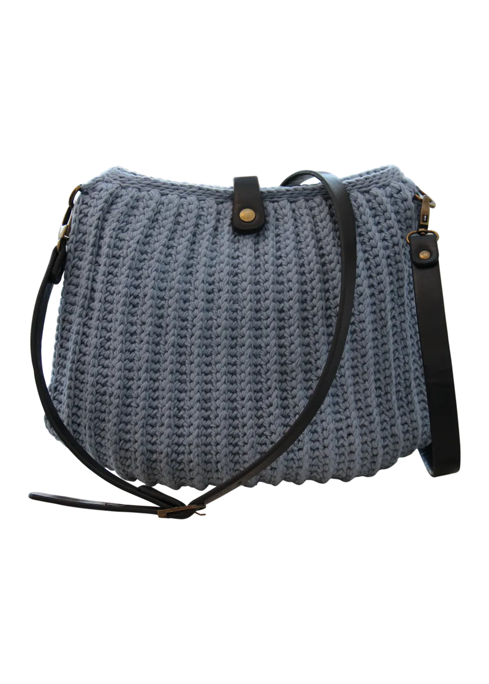 Go Handmade Rib Stitch Stor hekleoppskrift veske