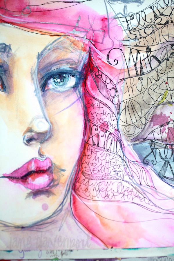 Jane Davenport Miss Quoted bok med sitater til mixed media
