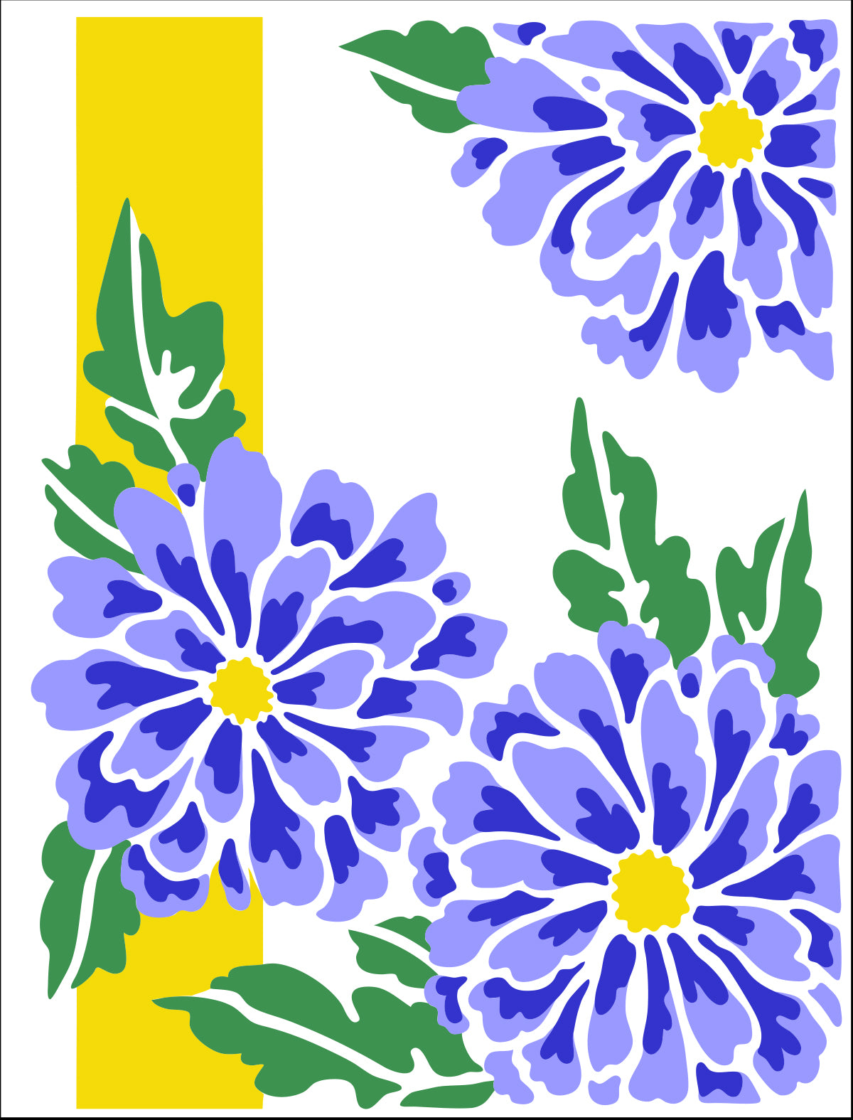 The Crafters Workshop TCW6064 A2 Daisies sjablong lagdelt