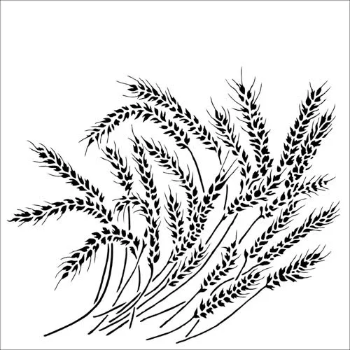 The Crafters Workshop TCW912 Wheat Stalks sjablong 6x6 strå