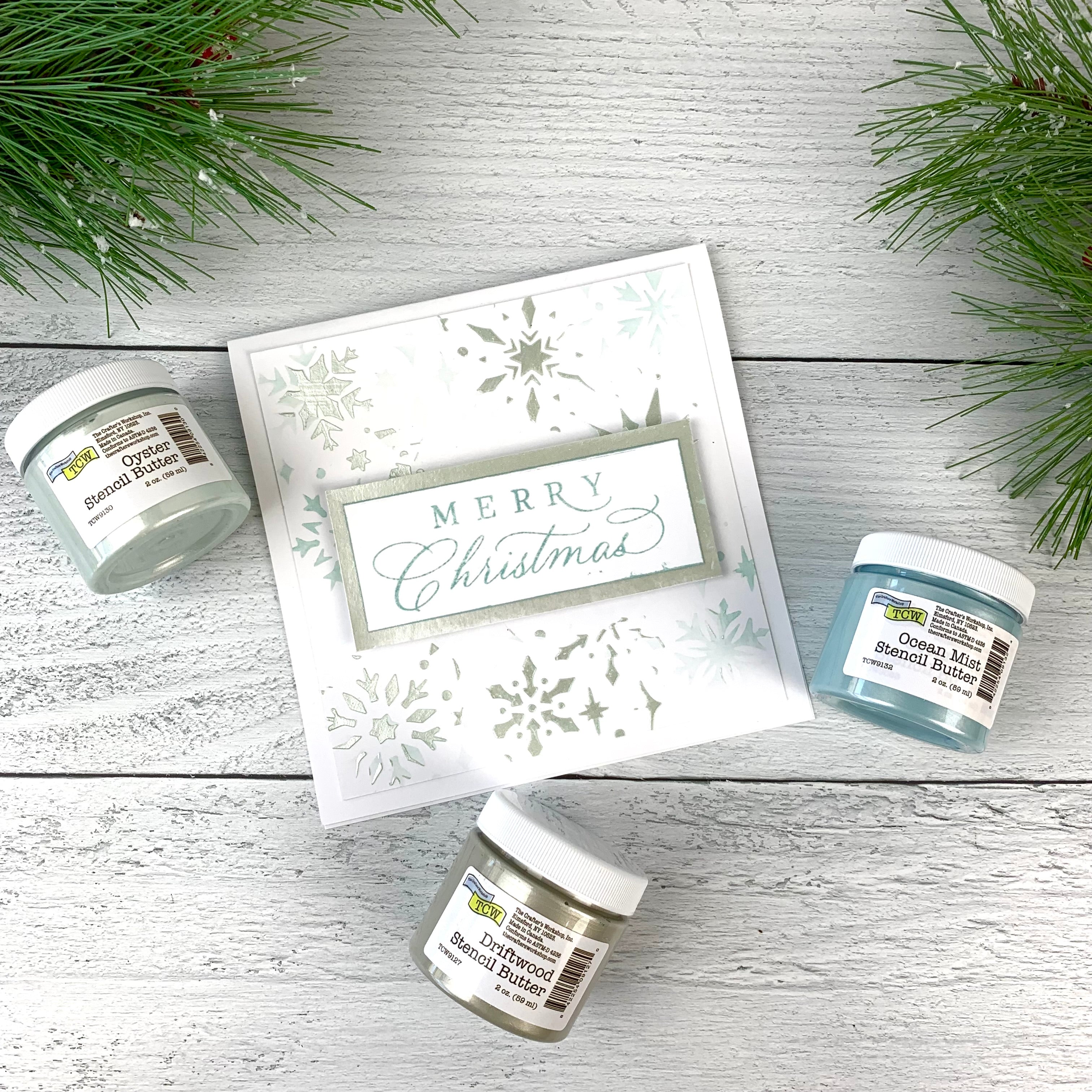 The Crafters Workshop Stencil Butter Ocean Mist sjablongpasta 2oz