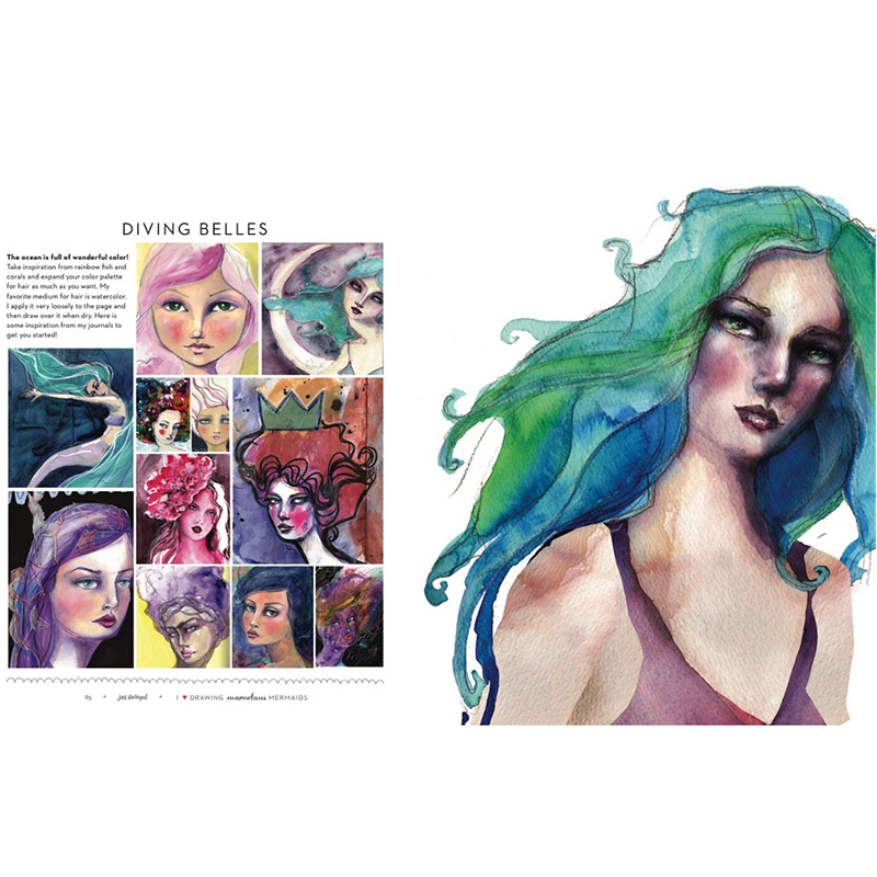 Jane Davenport Marvelous Mermaids tegnebok havfruer