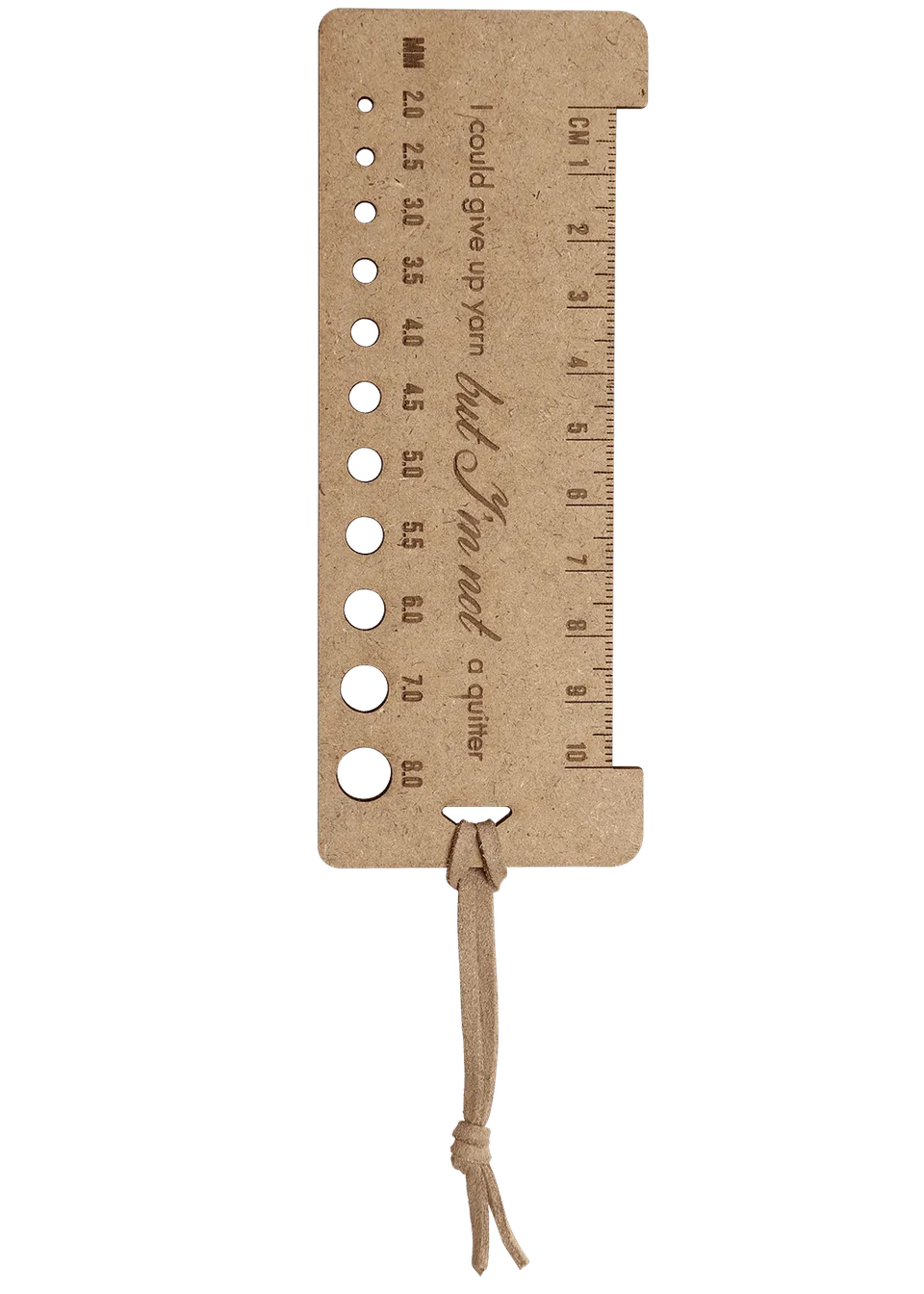 Go Handmade strikkelinjal tre 13x5 cm pinnemåler