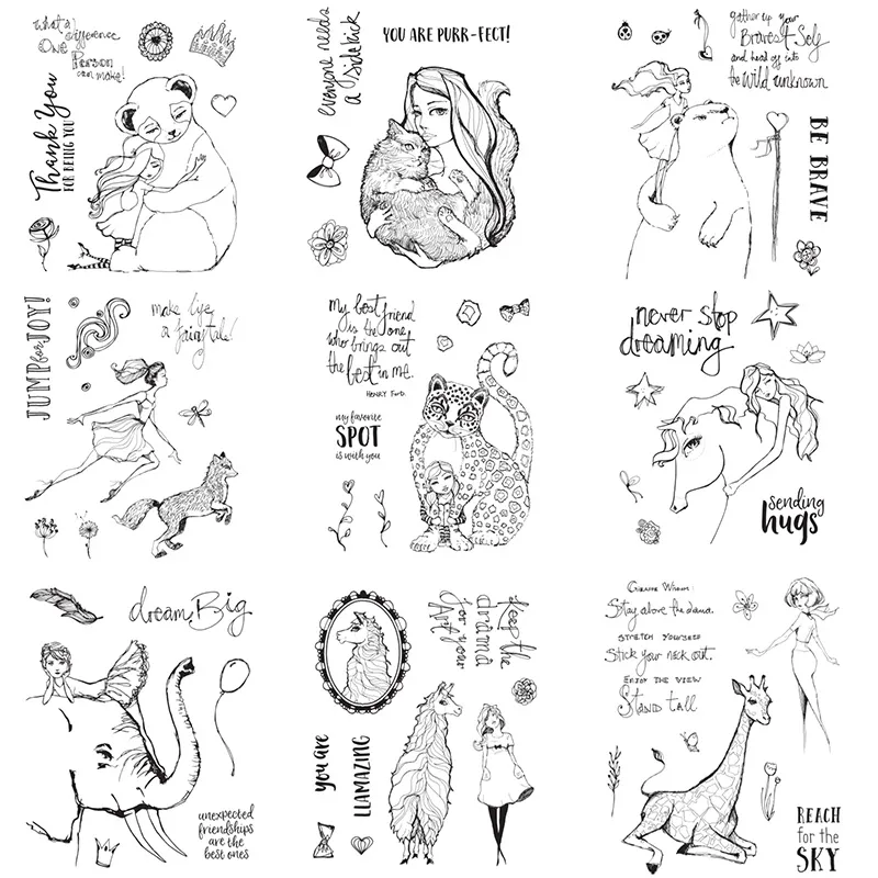 Jane Davenport Whimsical and Wild stempelsamling stor