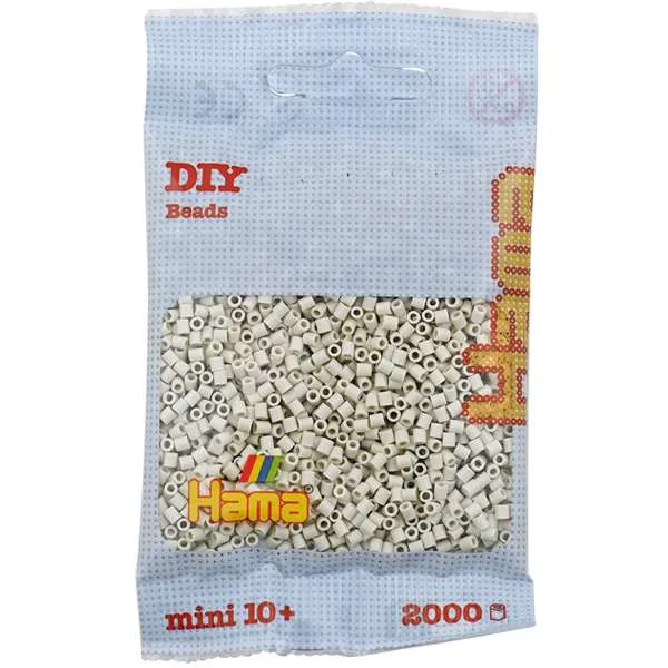 Hama Mini perler cloudy white 2000 stk 2,5 mm