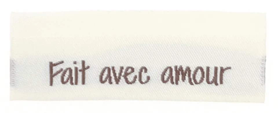 Go Handmade Fait avec amour merkelapper 10 stk brettet