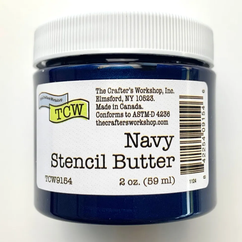 The Crafters Workshop Stencil Butter Navy strukturpasta 2oz