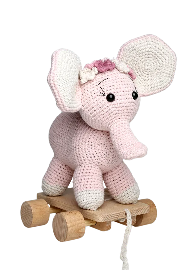 Go Handmade Ellie hekleoppskrift 20cm elefantbamse