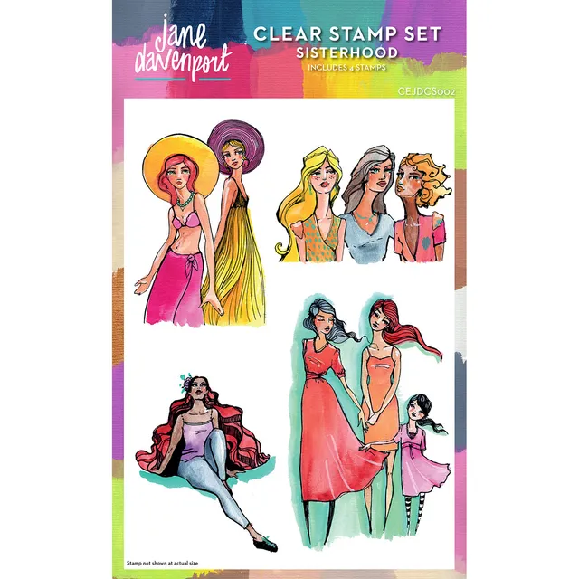 Jane Davenport SisterHood clear stamps stempelsett vennskap