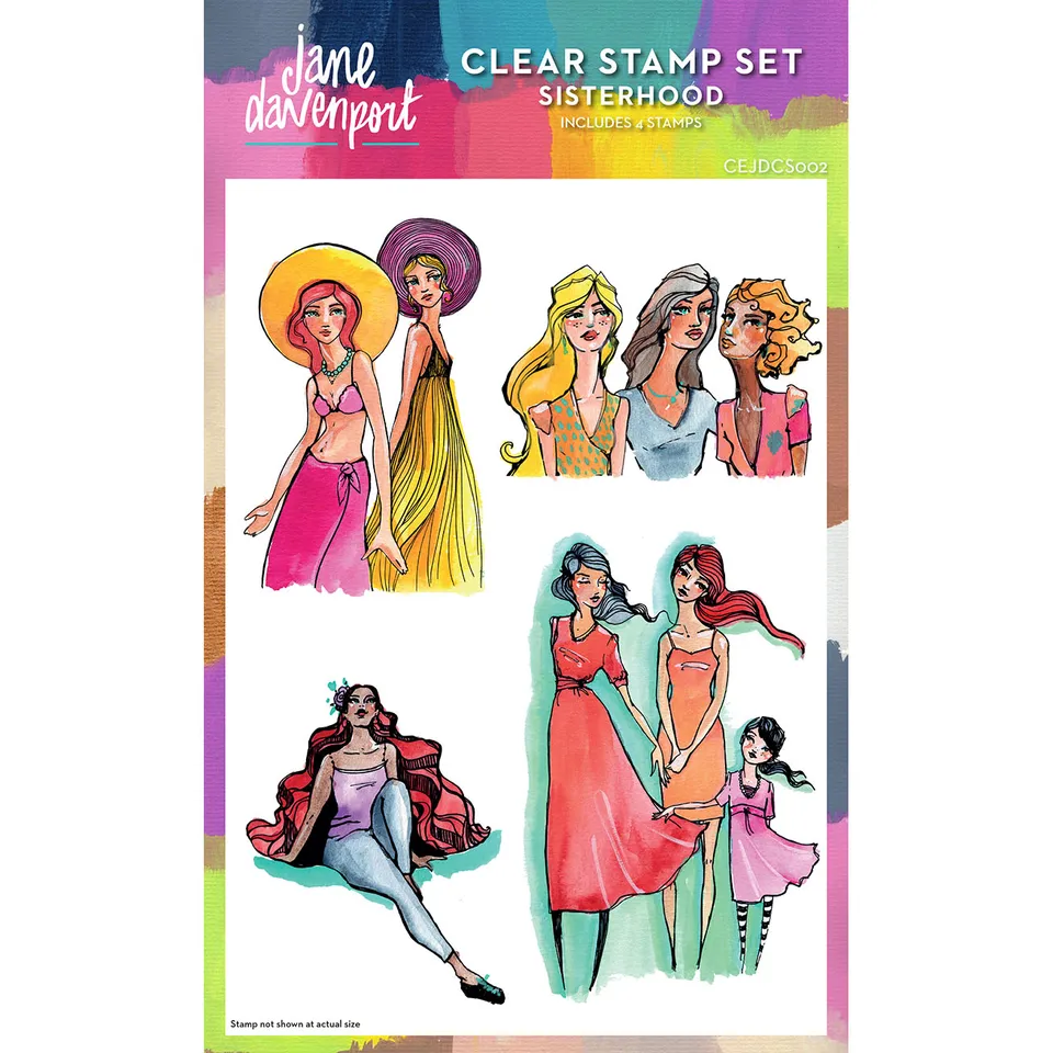 Jane Davenport SisterHood clear stamps stempelsett vennskap
