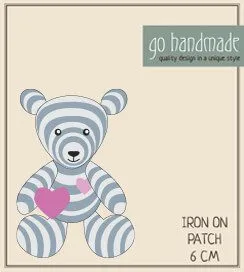 Go Handmade Bear Camille strykemerke 6 cm bamse