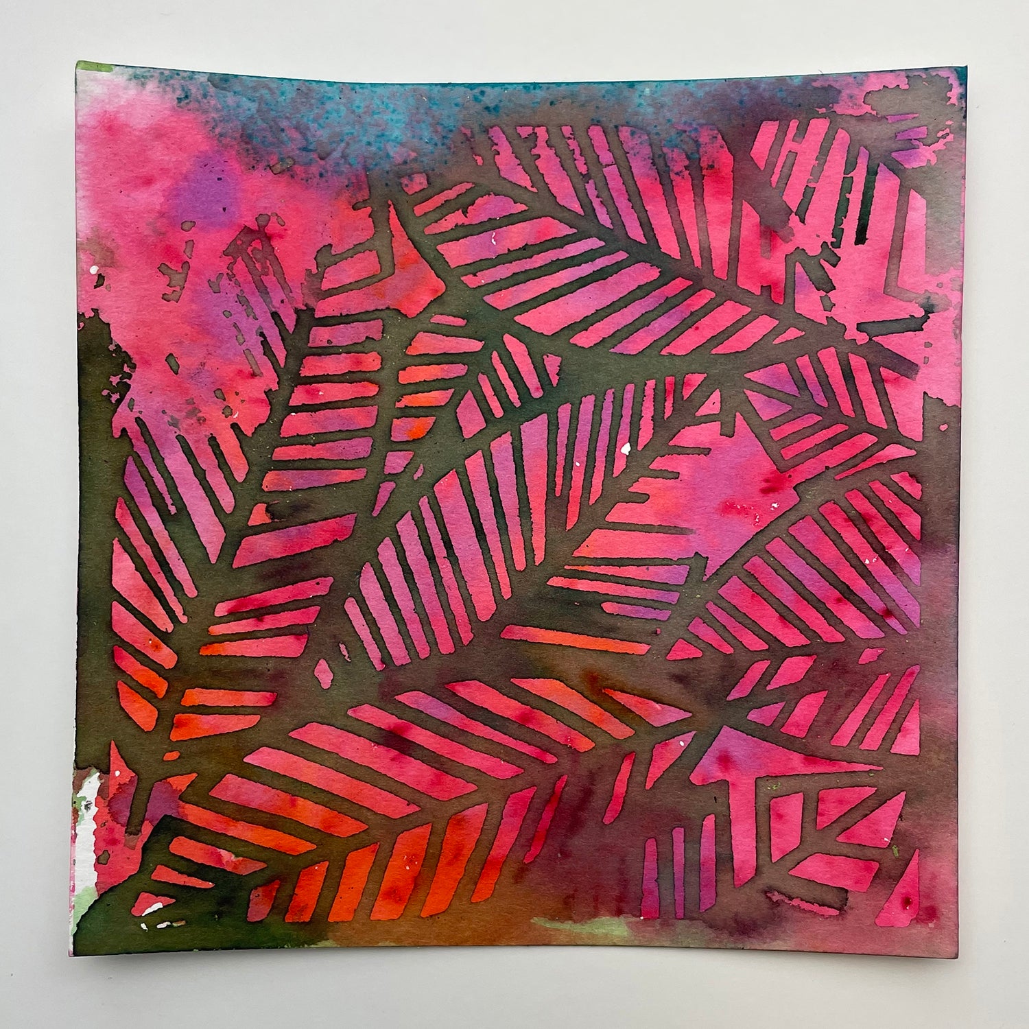 The Crafters Workshop TCW1047 Banana Leaves sjablong 6x6