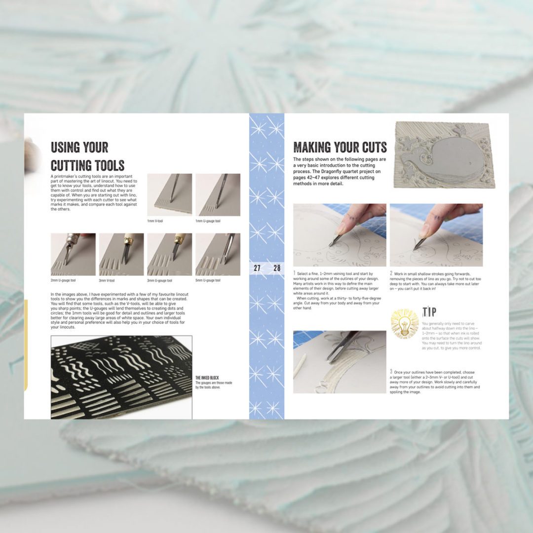 KEM Beginner's Guide to Linocut linotrykkbok nybegynner
