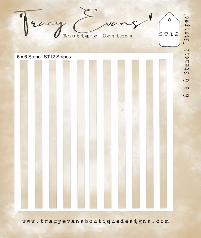 Tracy Evans Design ST012 sjablong striper 6x6 tommer
