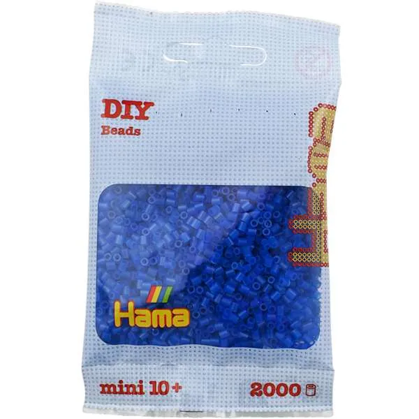Hama Mini perler 2000 stk neonblå 2,5 mm