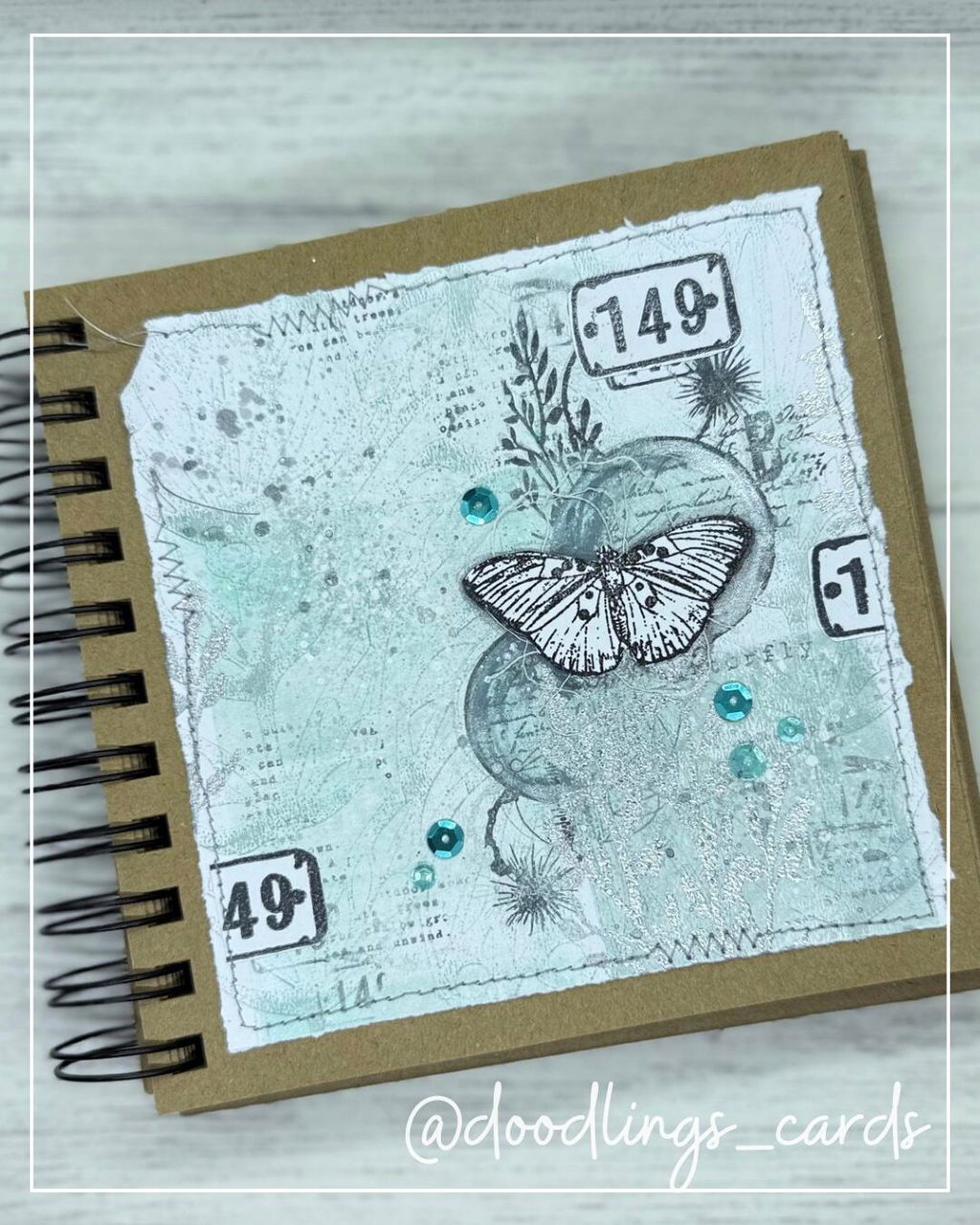 Tracy Evans Design TE045 Dog Rose stempel A5 sommerfugl