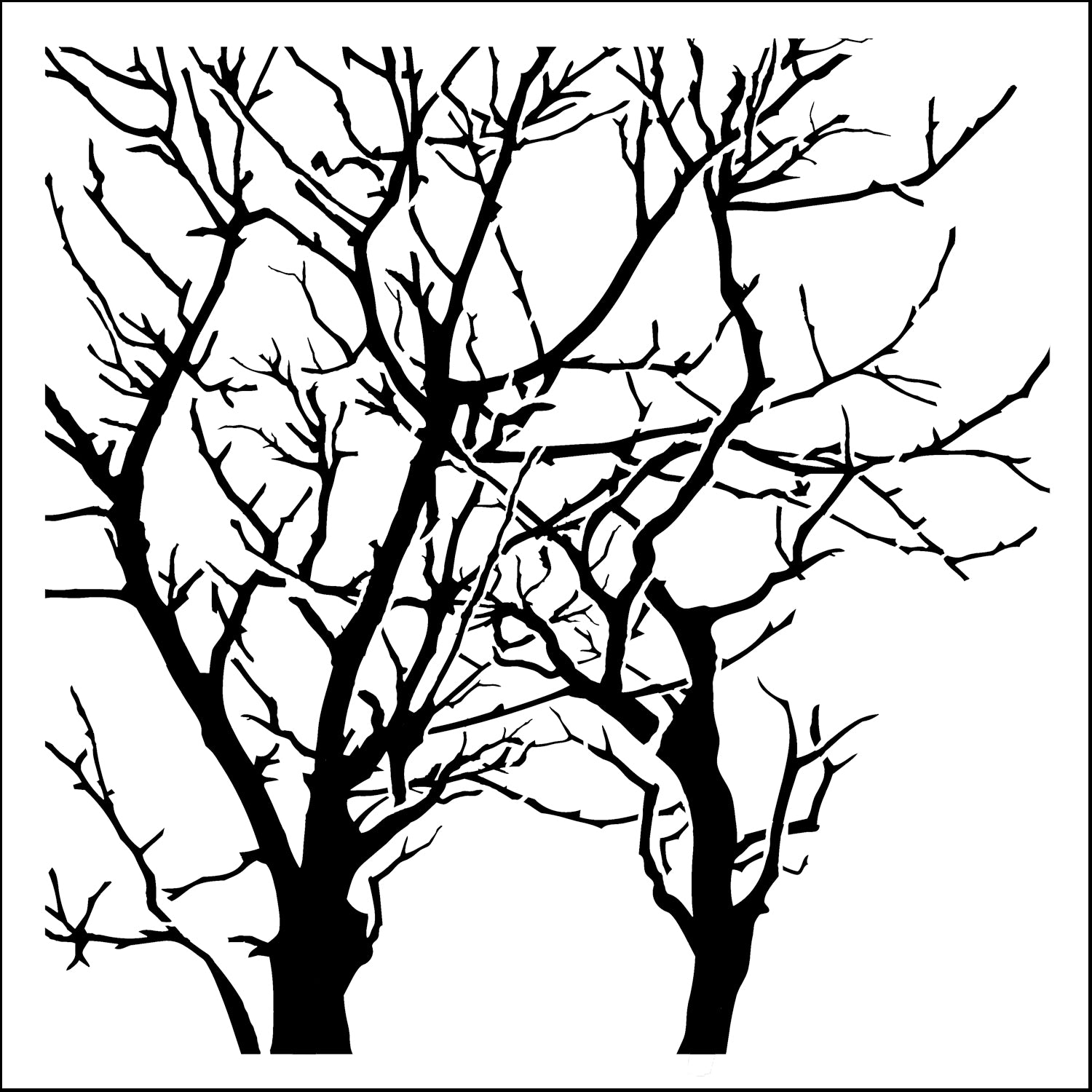 The Crafters Workshop TCW251 Branches Reversed sjablong 6x6