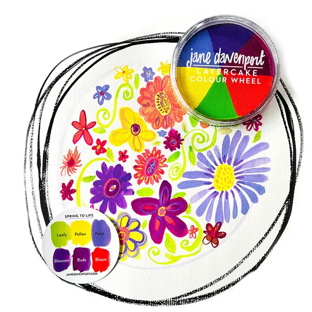 Jane Davenport Spring to Life fargehjul blomst