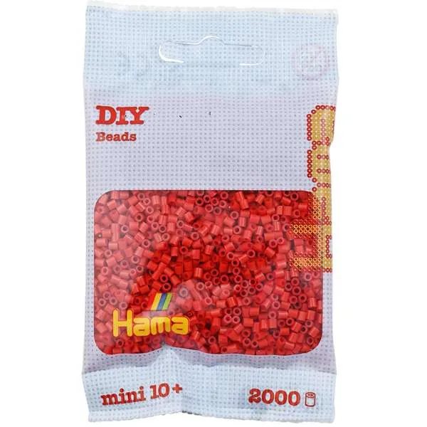 Hama Mini perler rød 2000 stk 2,5 mm