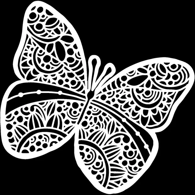 The Crafters Workshop TCW934 Sunny Butterfly sjablong 6x6 sommerfugl