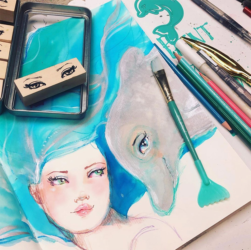 Jane Davenport Mermaid Tail konturkost all media