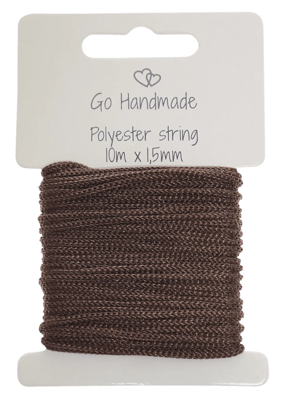 Go Handmade Polyester string snor 10 m 1,5 mm natur