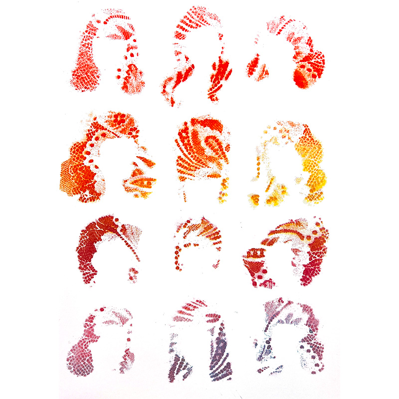 Jane Davenport Starlets stencil sjablong stjernemotiv