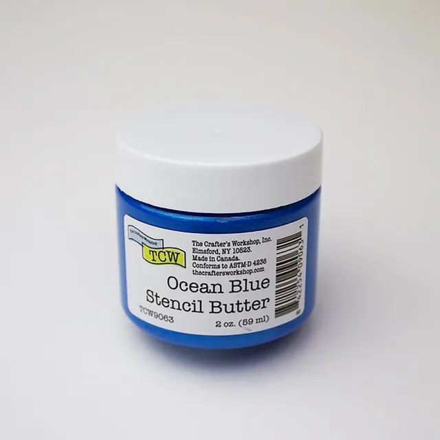 The Crafters Workshop Ocean Blue stencil butter 2oz blå