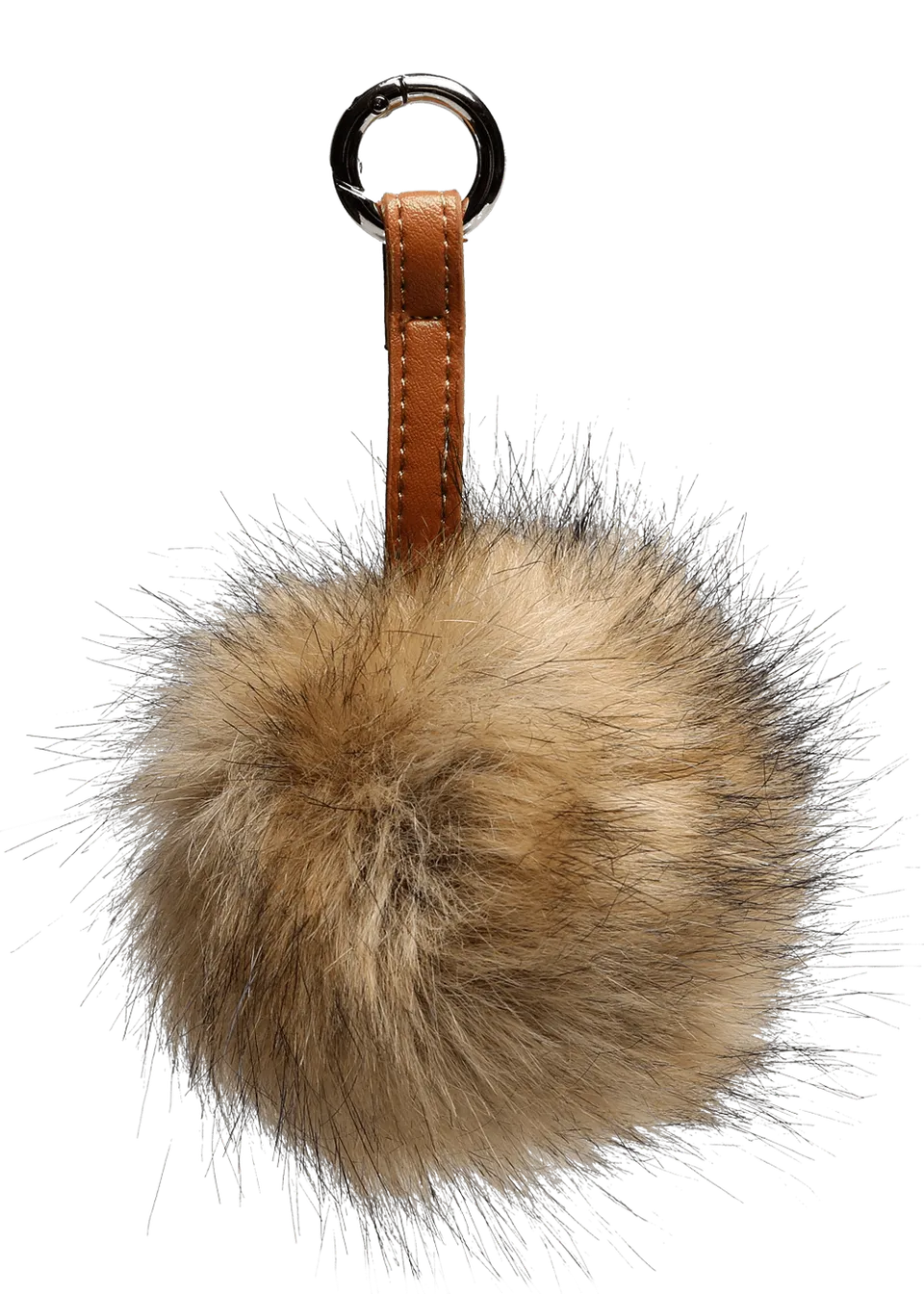 Go Handmade pompom charm 11 cm natur brun